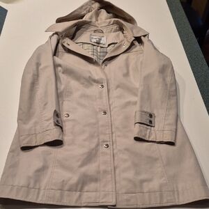 Votre Nom Sz S Beige Hooded Trench Coat